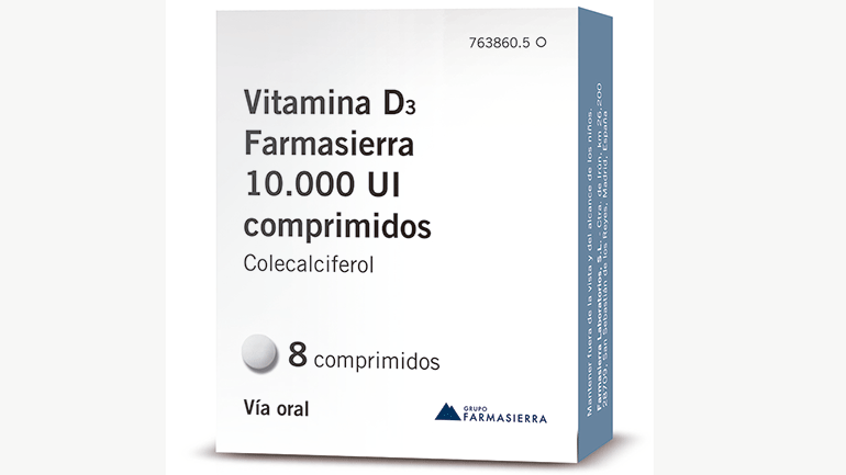 Vitaminas D3 en comprimidos de 1.000 Ul y 10.000 Ul