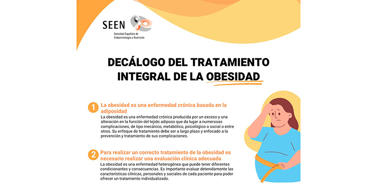 La SEEN elabora un decálogo con los principales aspectos para tener en cuenta en el abordaje de la obesidad